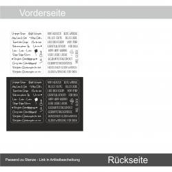 Labeltexte Glückwünsche - Designpapier